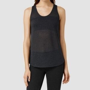 All Saints Semi Sheer Striped Tank